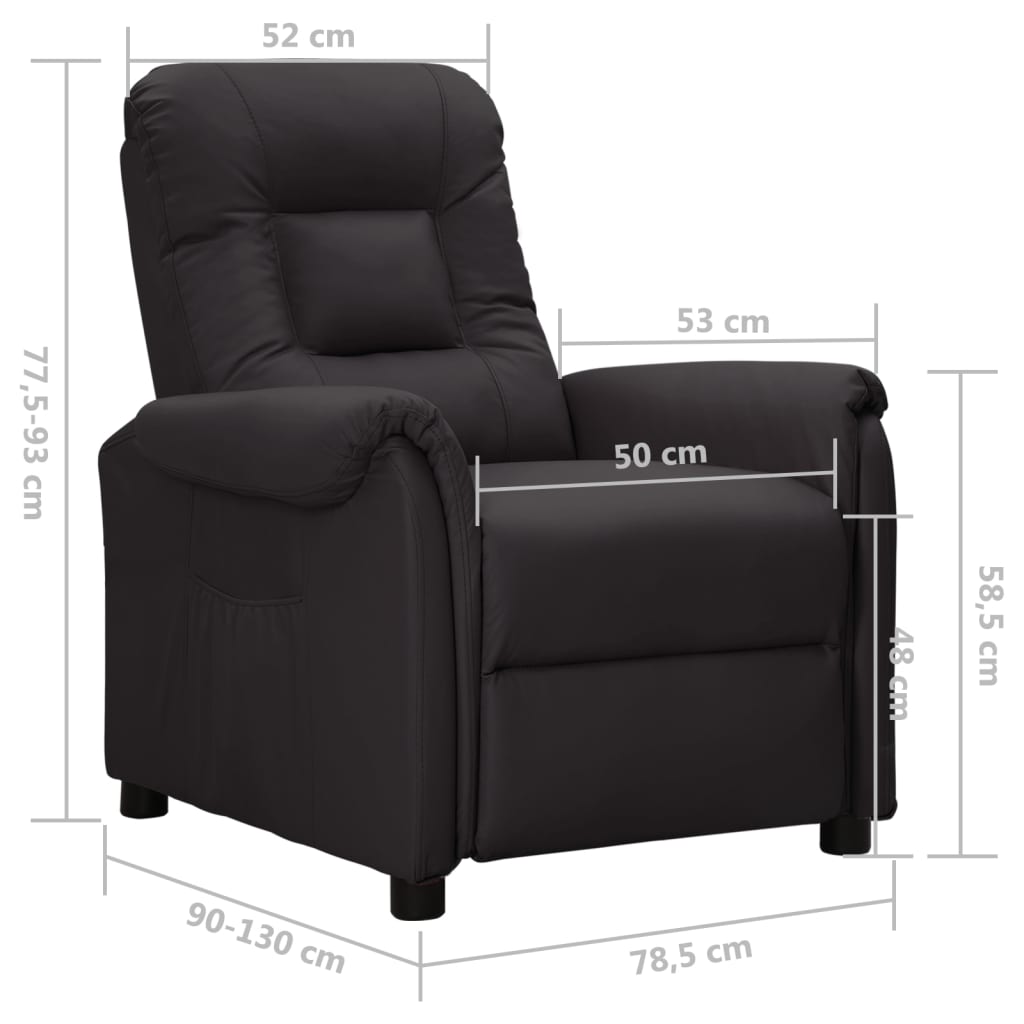 Relaxsessel Schwarz Kunstleder