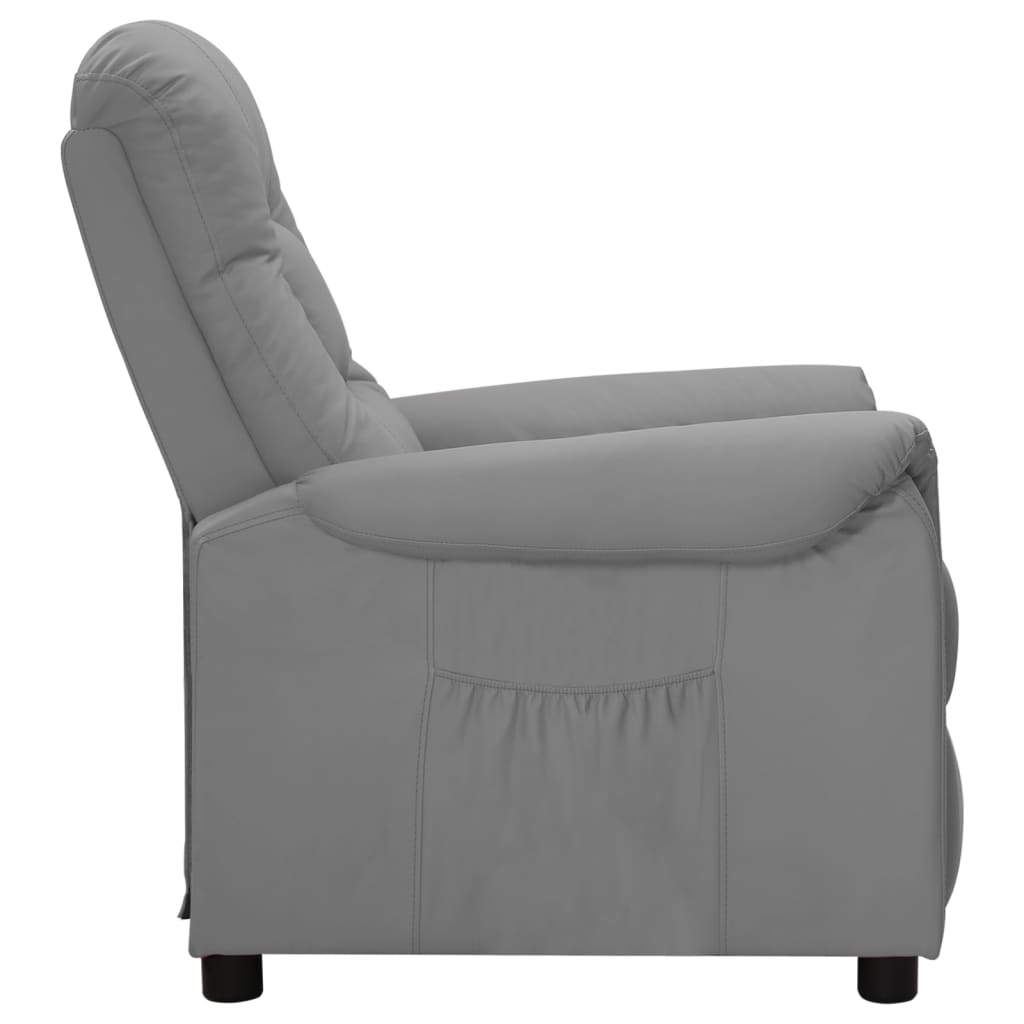 Relaxsessel Grau Kunstleder