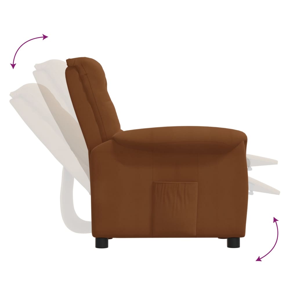 Relaxsessel Braun Mikrofasergewebe