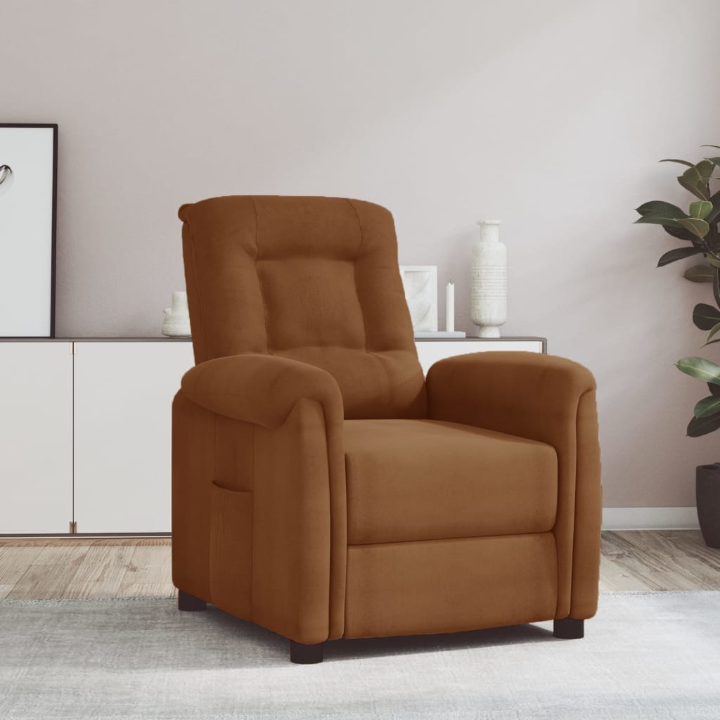 Relaxsessel Braun Mikrofasergewebe