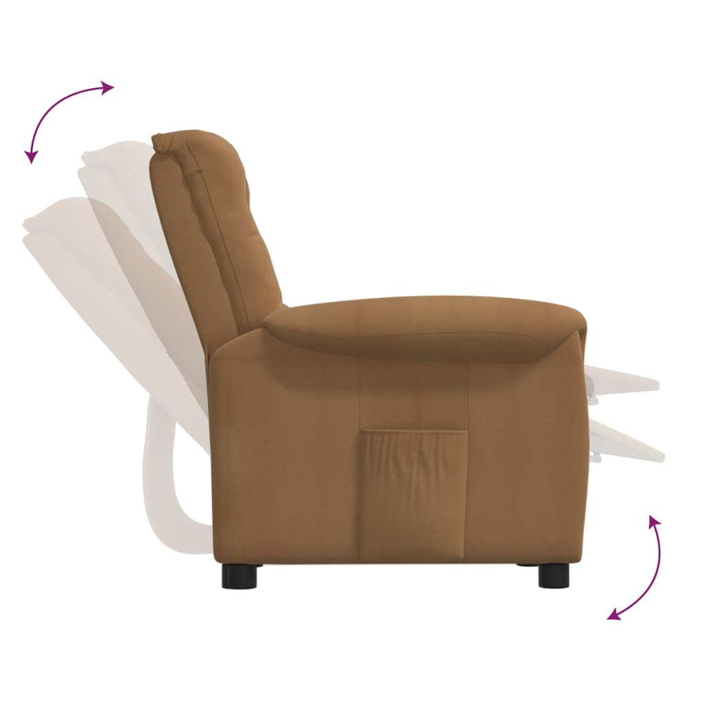 Relaxsessel Taupe Mikrofasergewebe