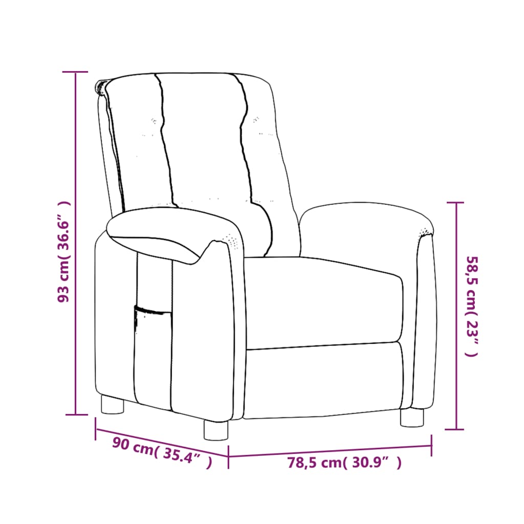 Relaxsessel Taupe Mikrofasergewebe