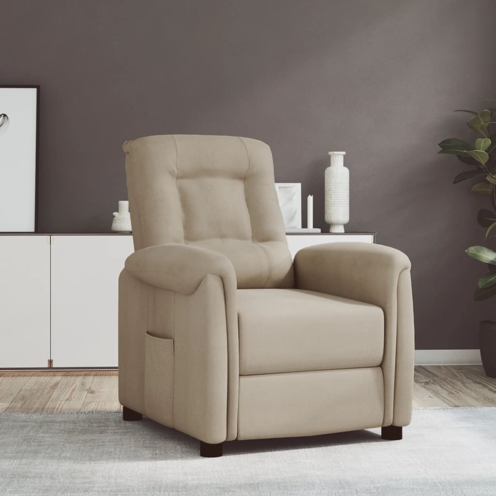 Relaxsessel Hellgrau Mikrofasergewebe