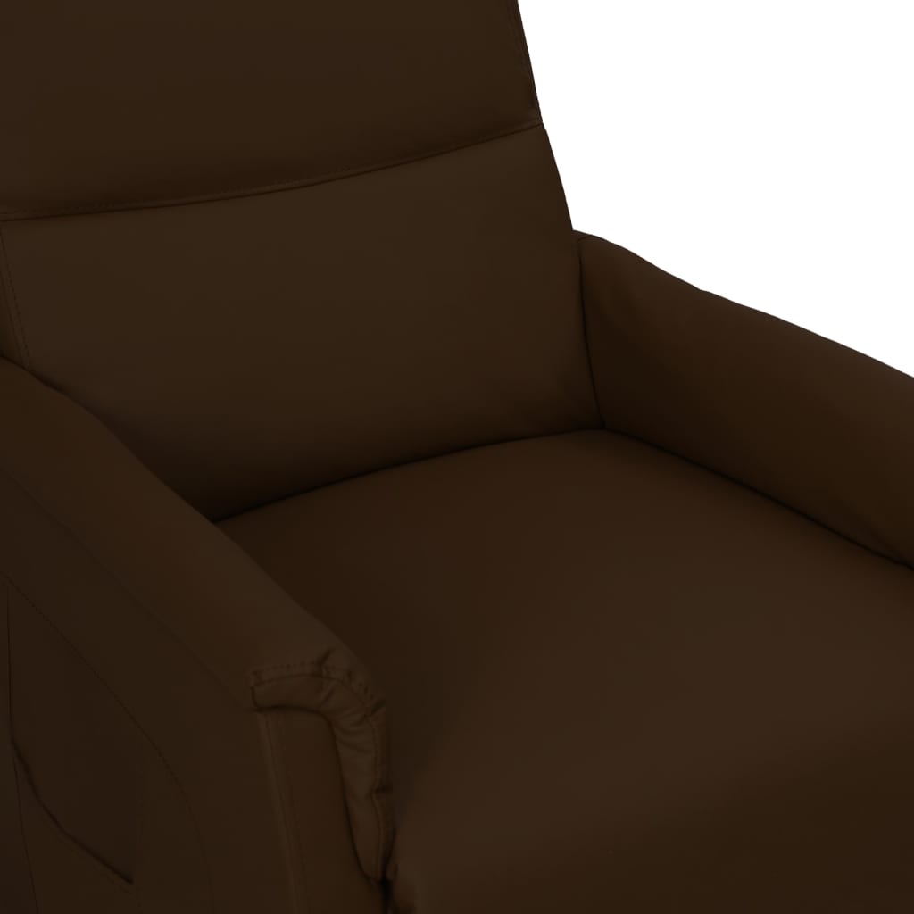 Relaxsessel Braun Kunstleder