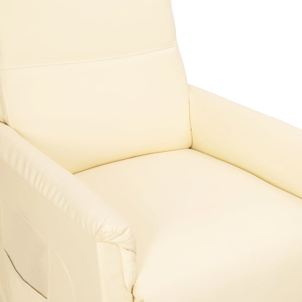 Relaxsessel Creme Kunstleder