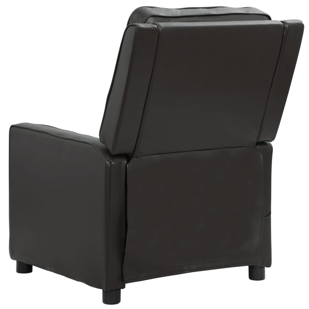 Relaxsessel Schwarz Glänzendes Kunstleder