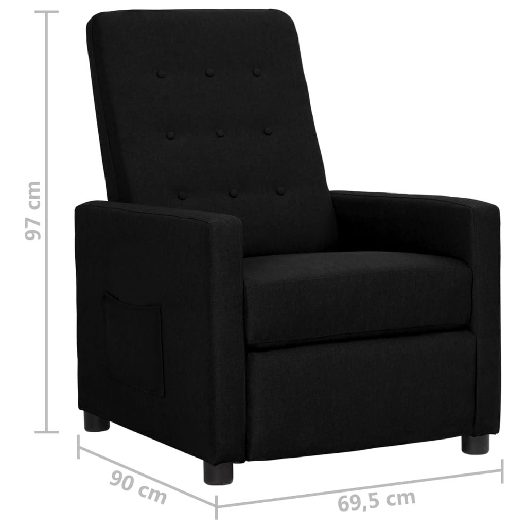 Relaxsessel Schwarz Stoff