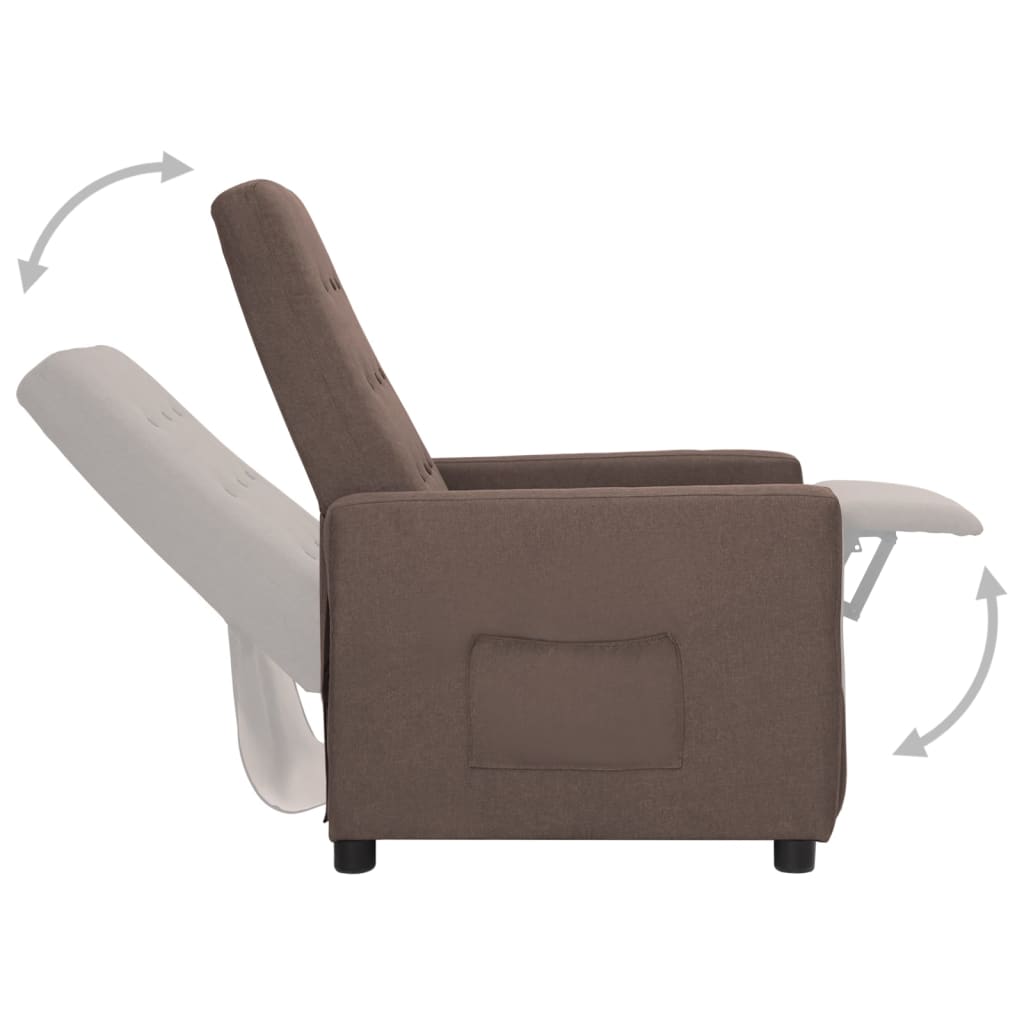 Relaxsessel Taupe Stoff