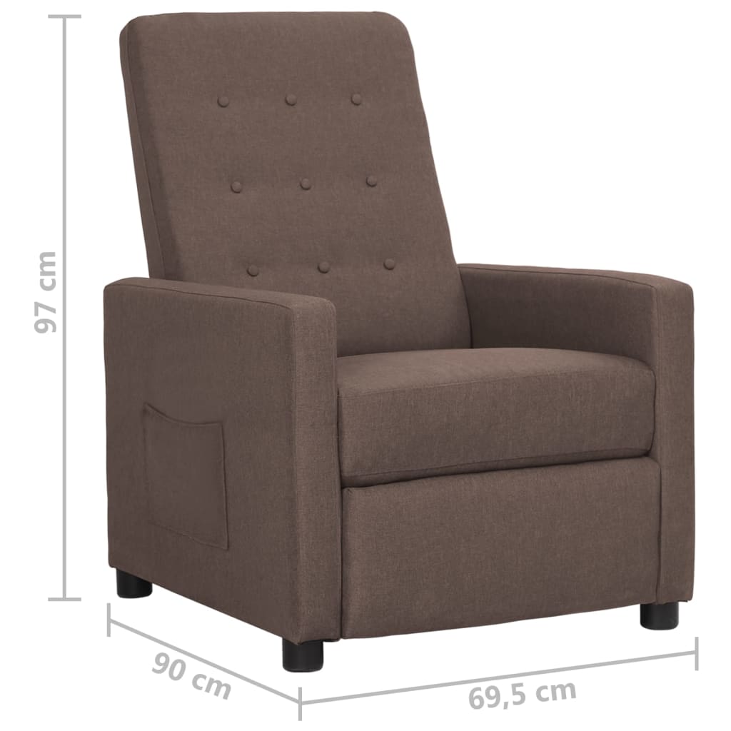 Relaxsessel Taupe Stoff