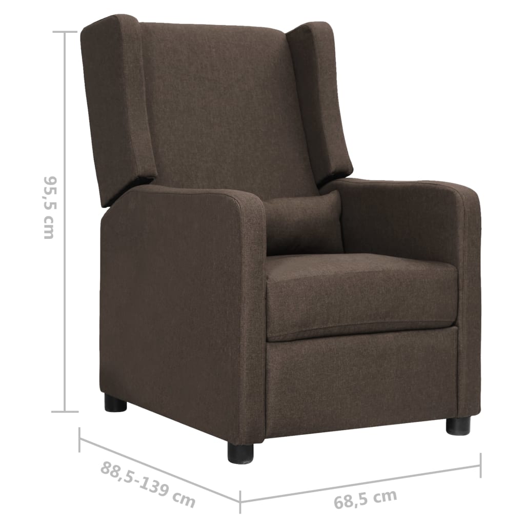 Relaxsessel Braun Stoff