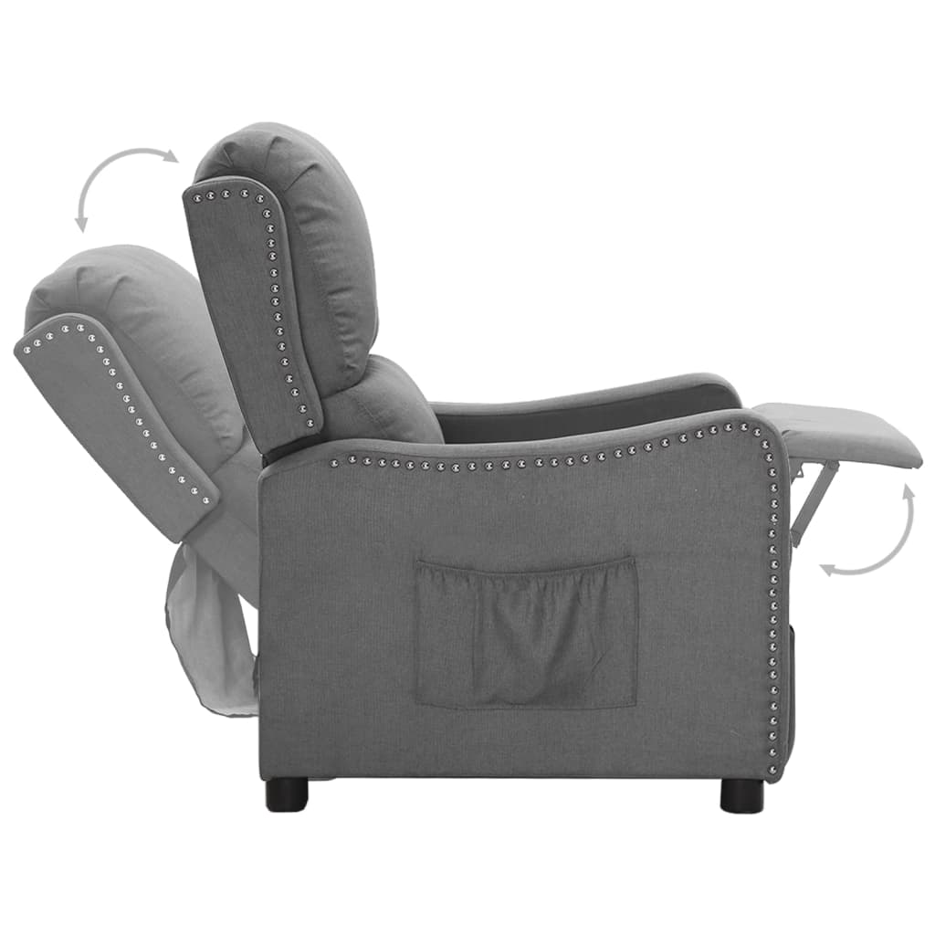 Relaxsessel Hellgrau Stoff