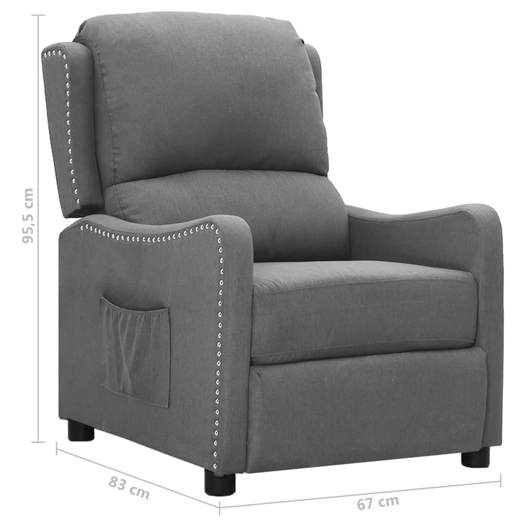 Relaxsessel Hellgrau Stoff