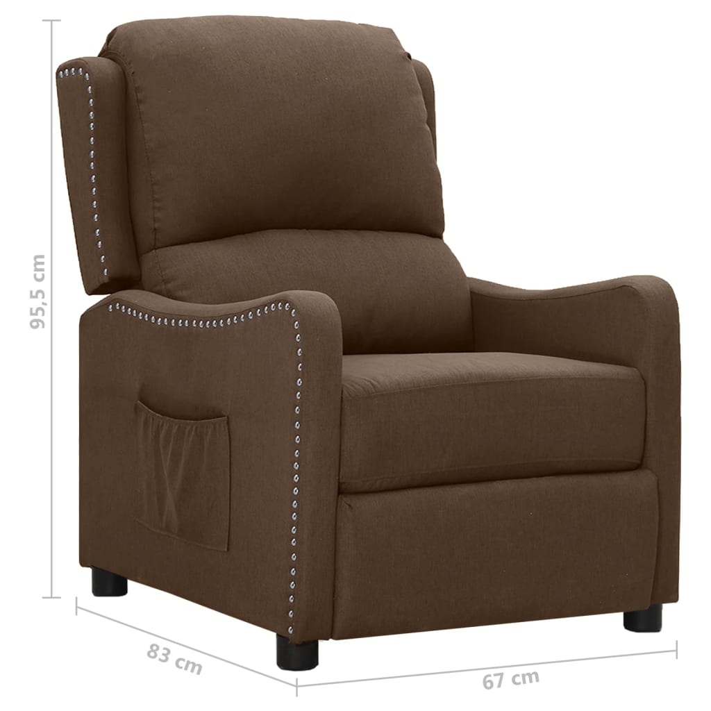 Relaxsessel Braun Stoff