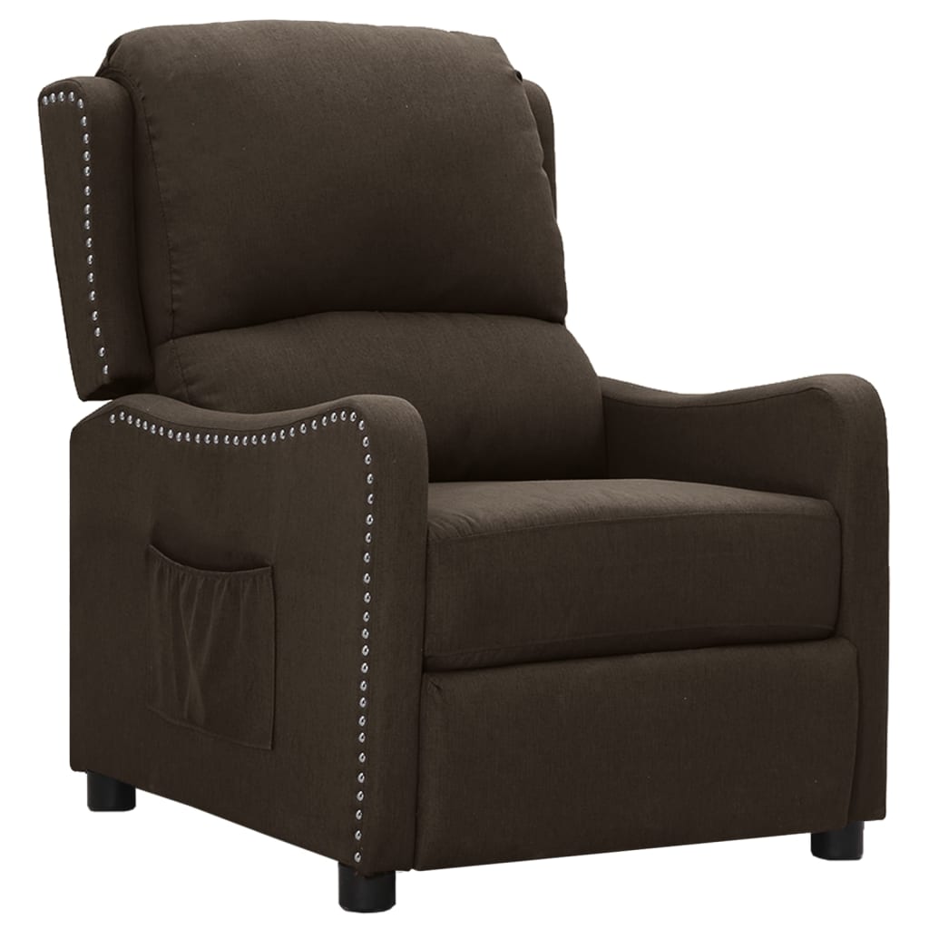 Relaxsessel Dunkelbraun Stoff