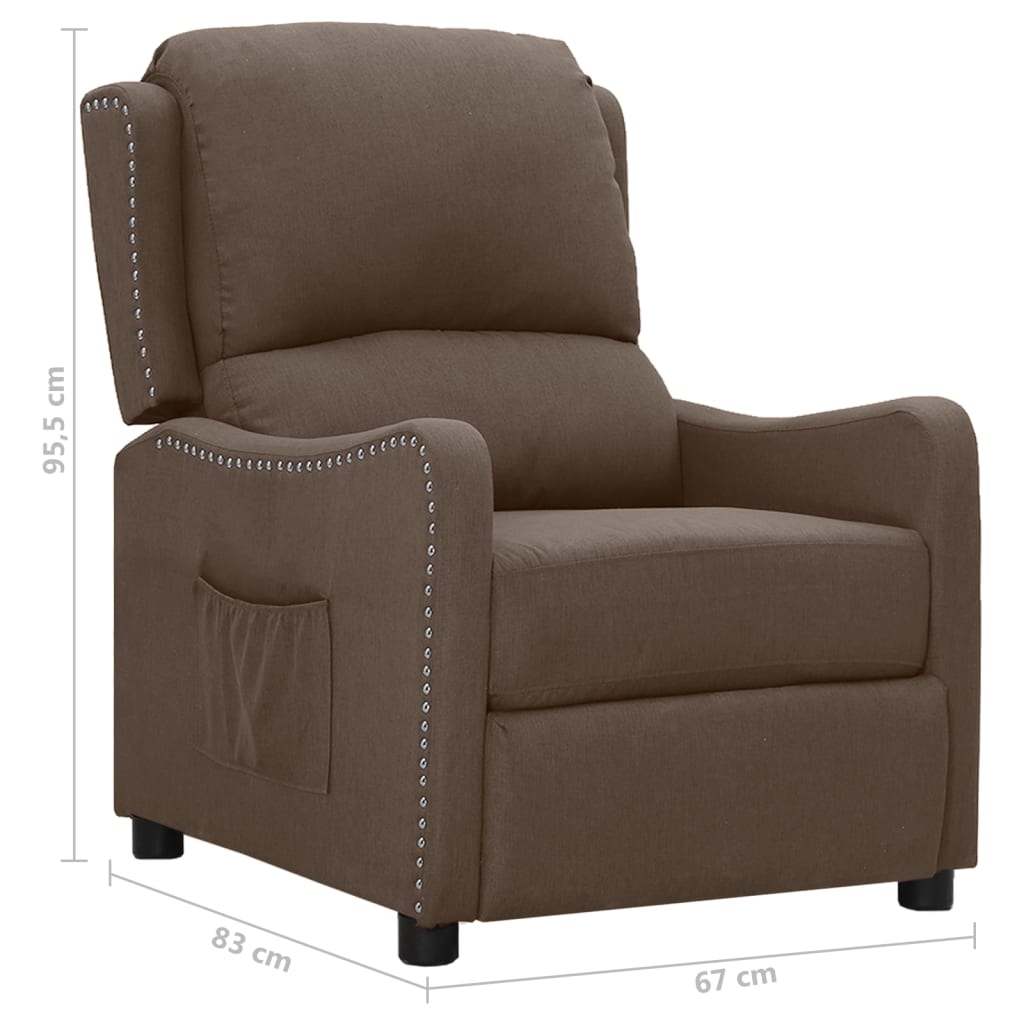 Relaxsessel Taupe Stoff