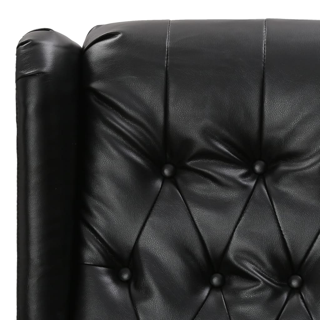 Relaxsessel Schwarz Glänzendes Kunstleder