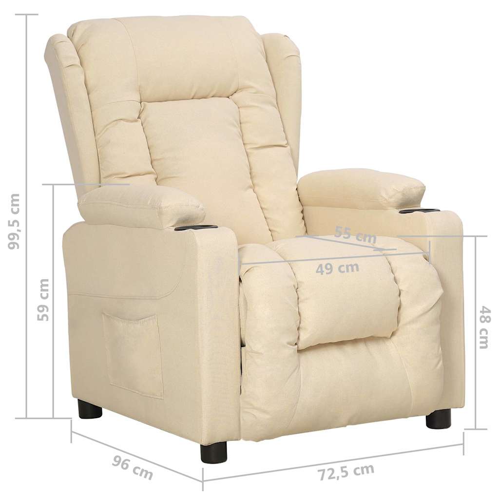 Relaxsessel Creme Stoff