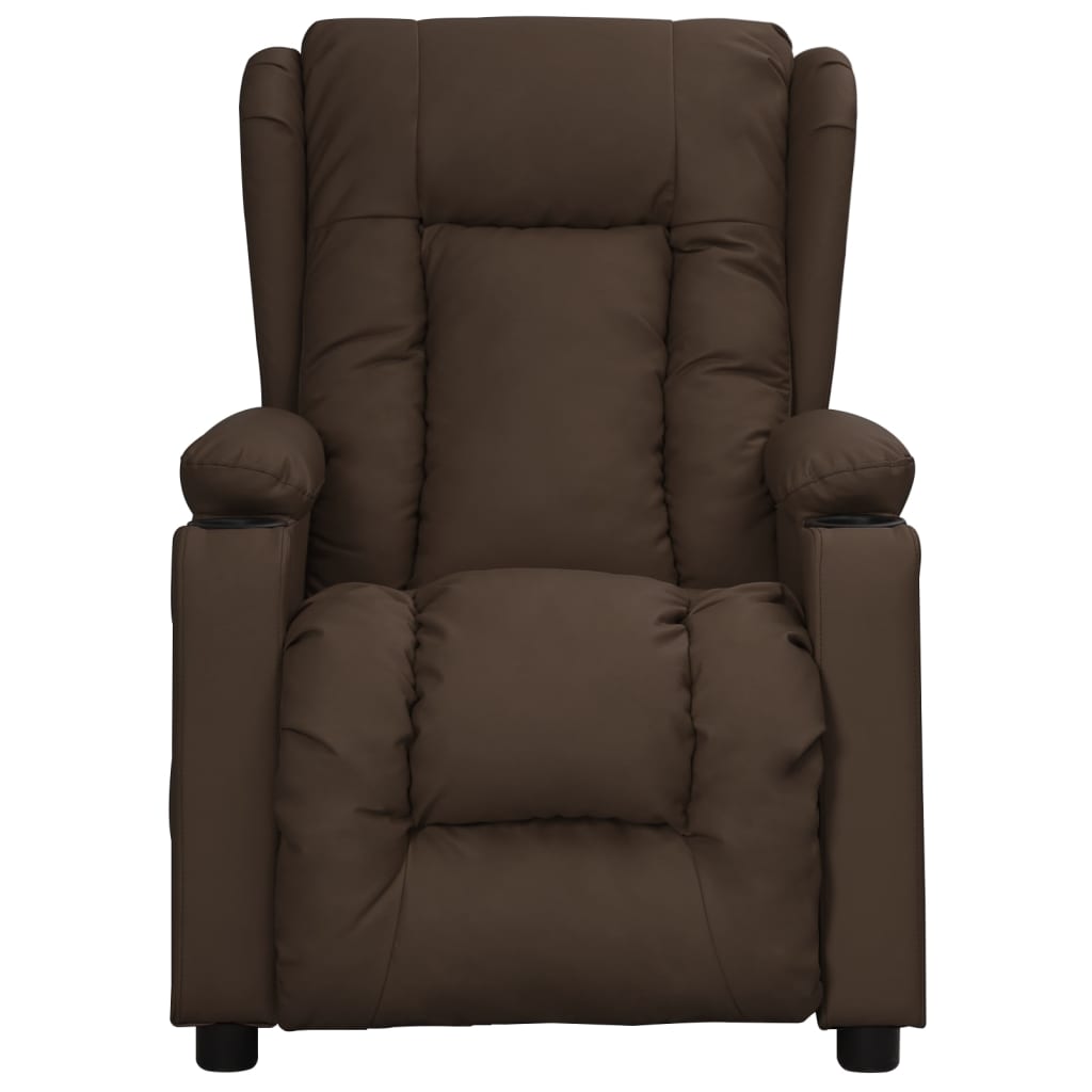 Relaxsessel Braun Kunstleder