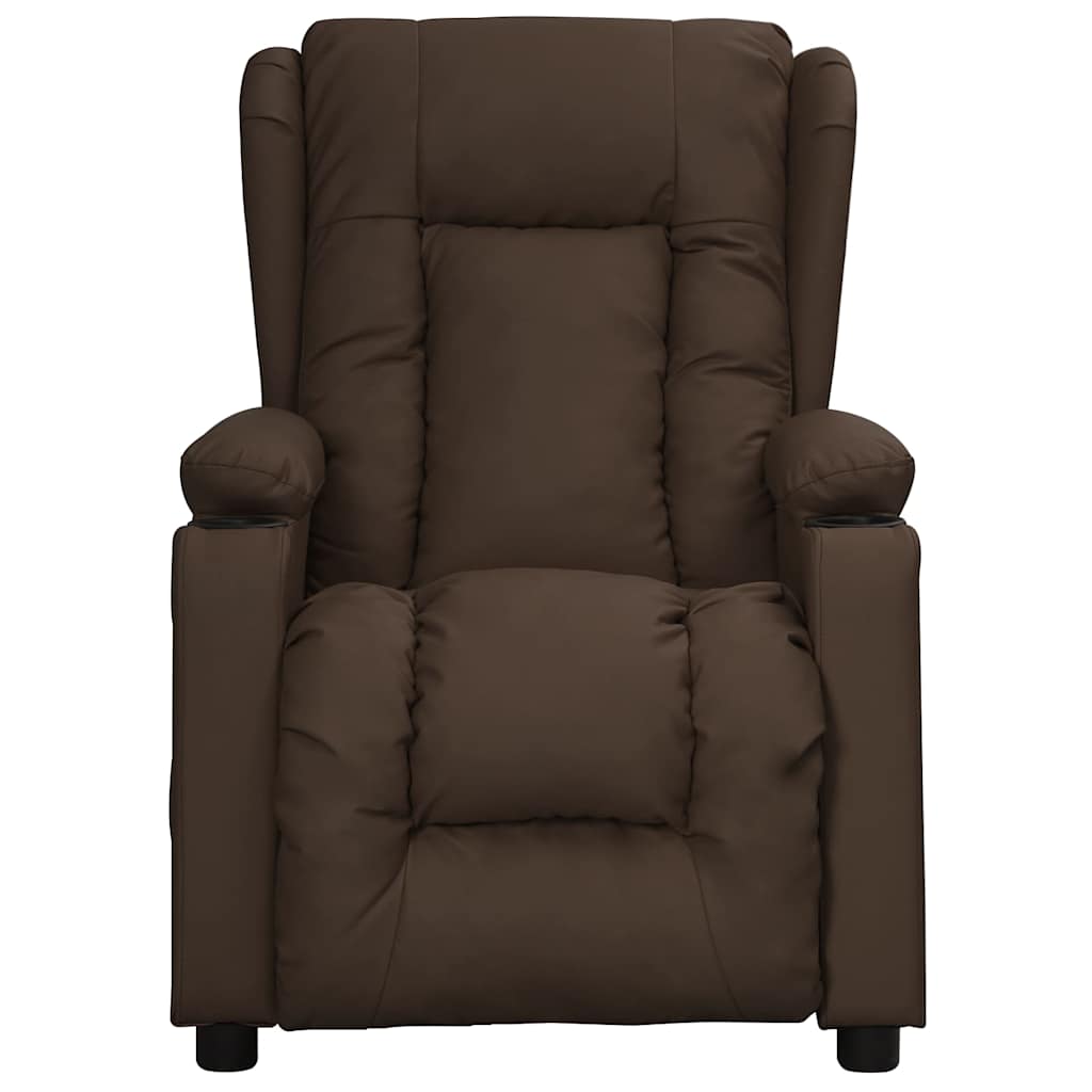 Massagesessel Braun Kunstleder