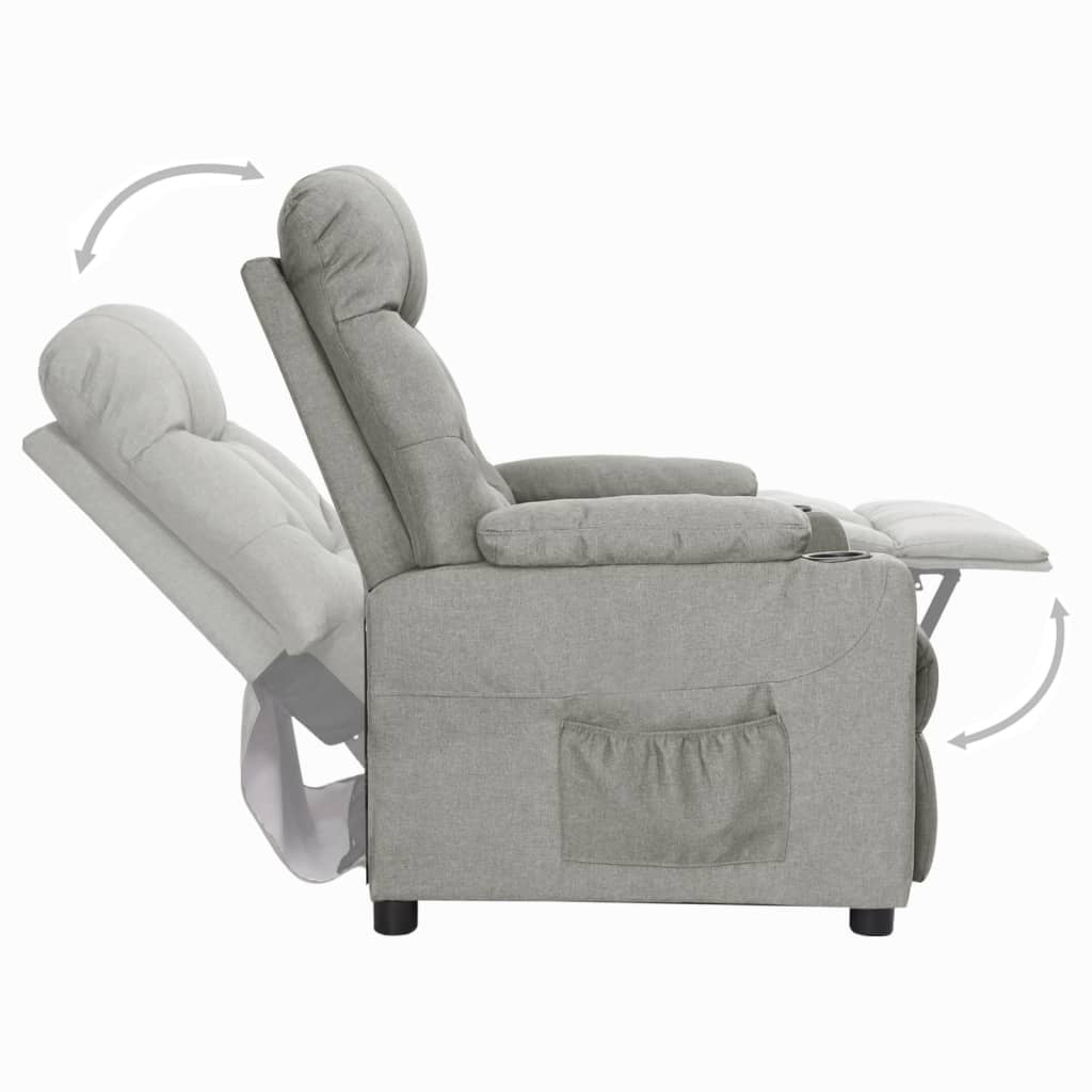 Relaxsessel Hellgrau Stoff