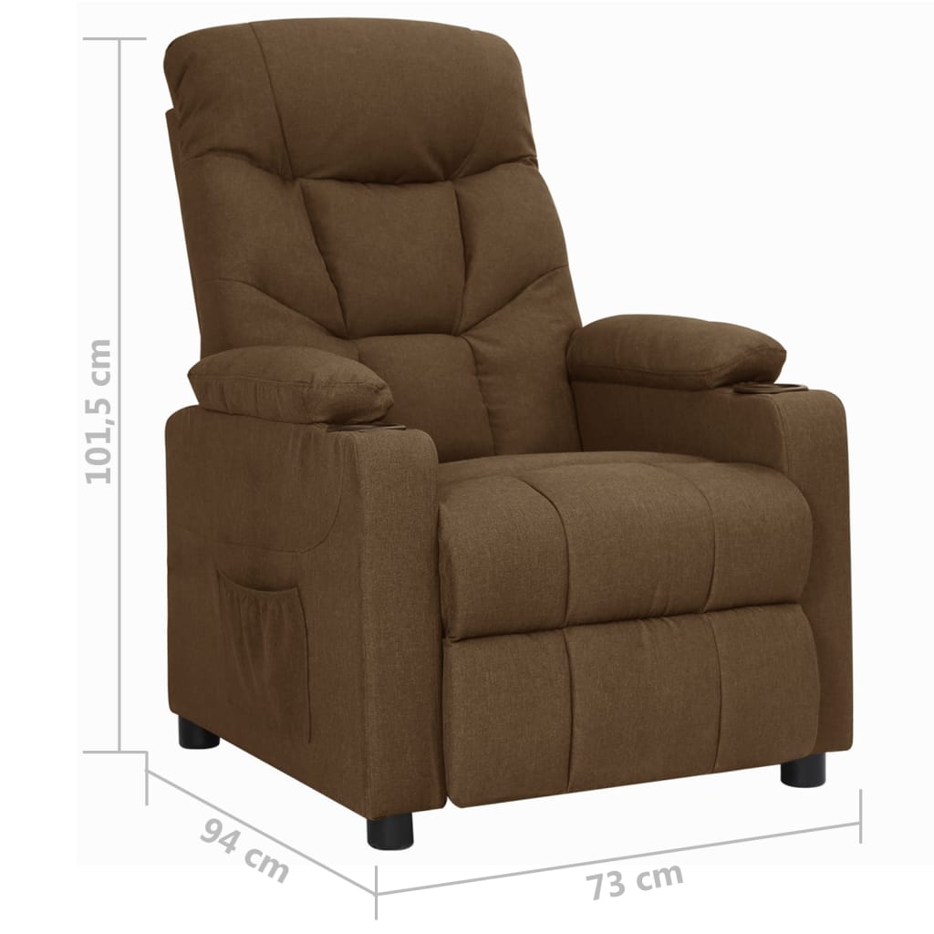Relaxsessel Braun Stoff