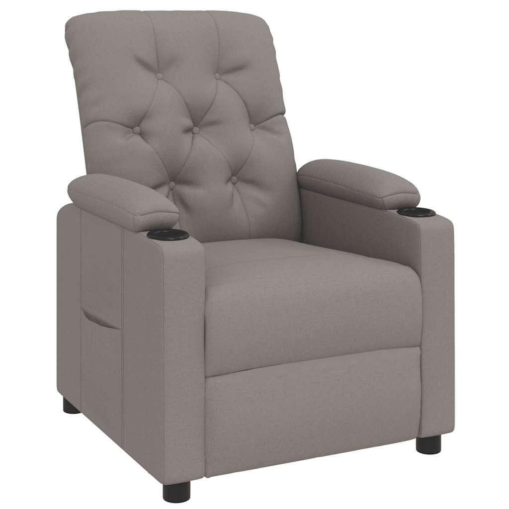 Relaxsessel Taupe Stoff