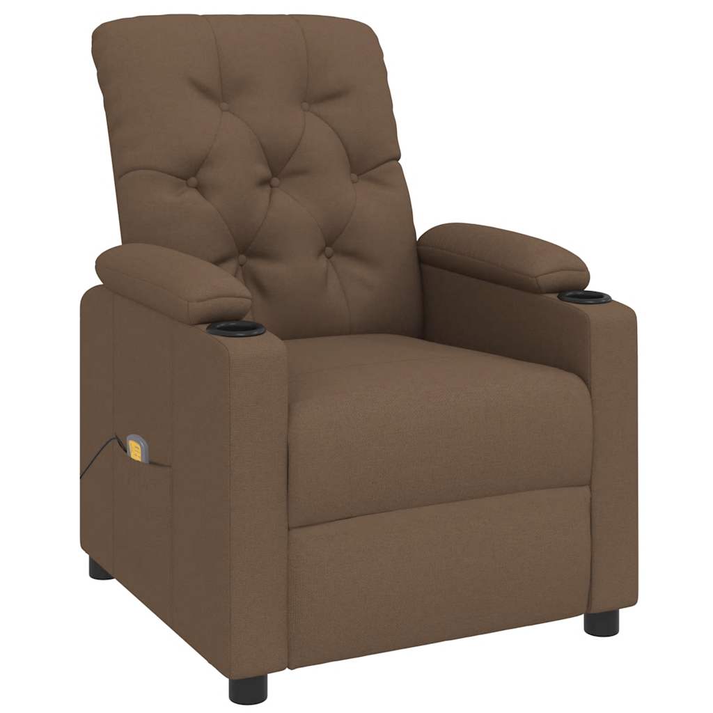 Massagesessel Braun Stoff