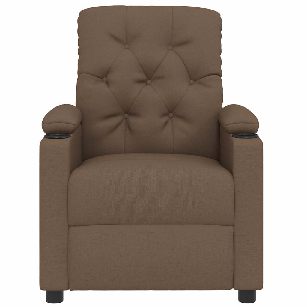 Massagesessel Braun Stoff