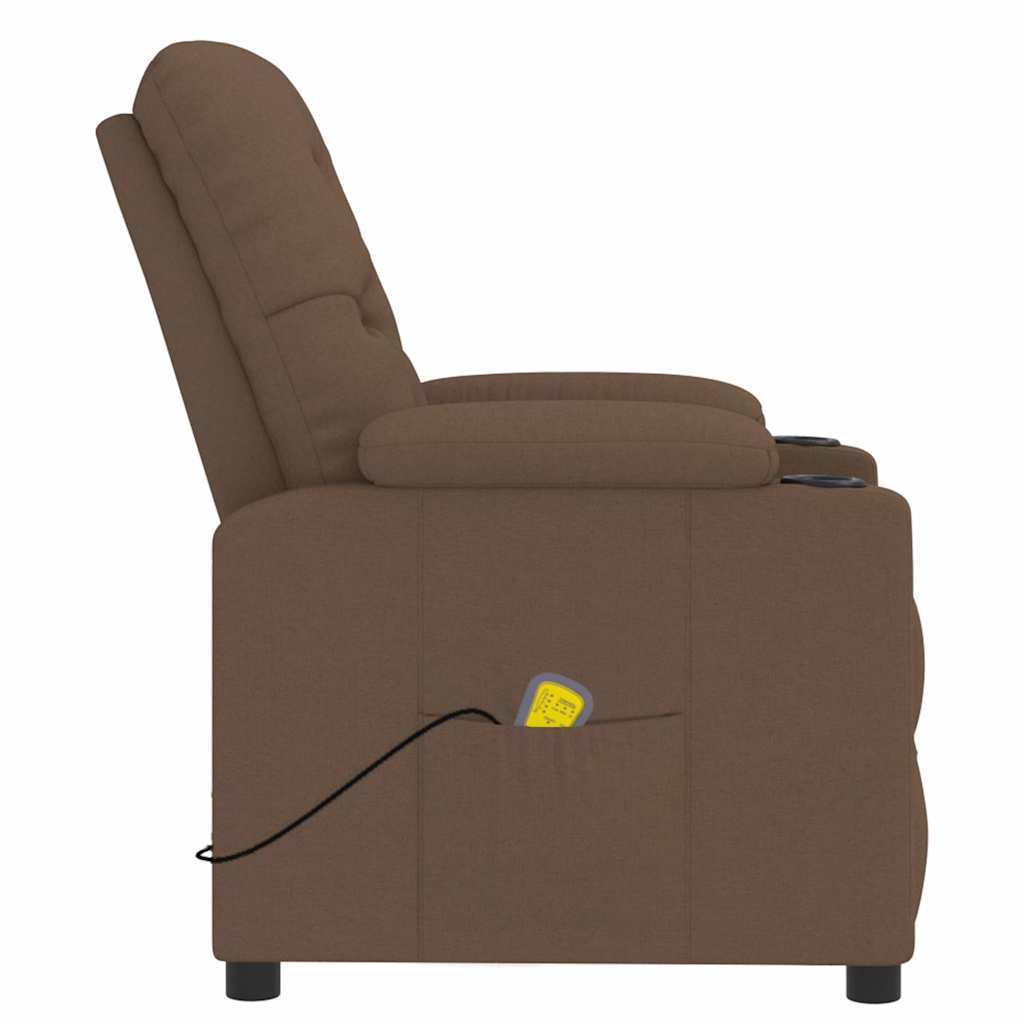 Massagesessel Braun Stoff