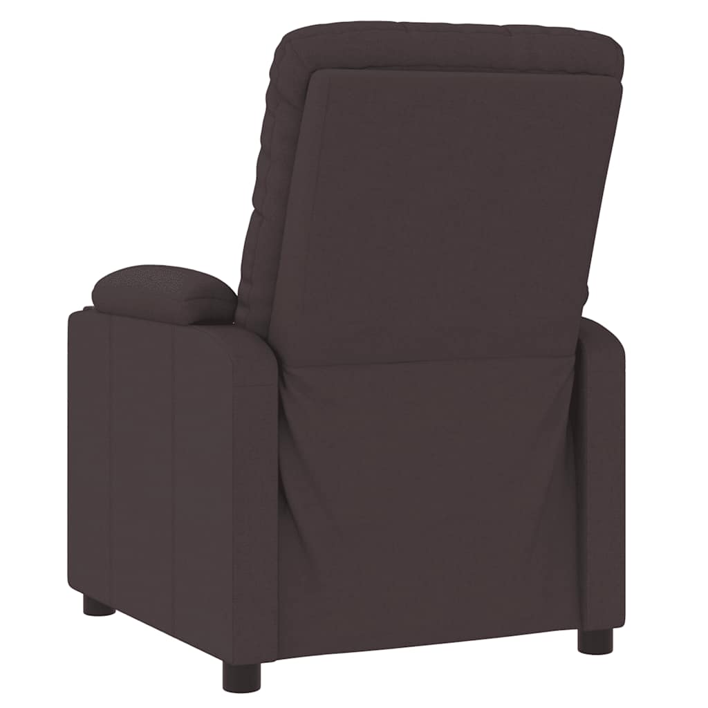 Massagesessel Dunkelbraun Stoff