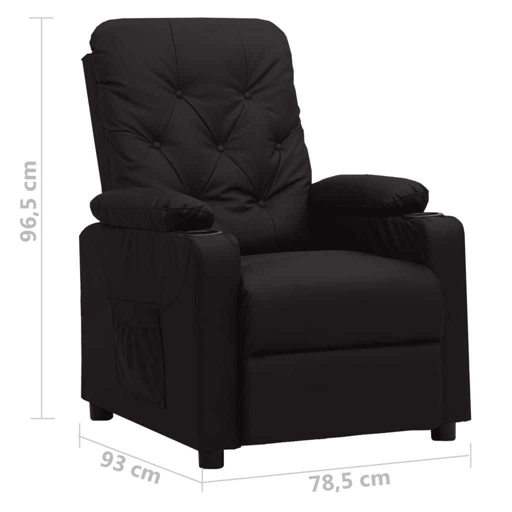 Relaxsessel Schwarz Kunstleder
