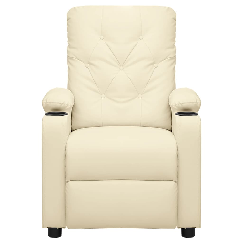 Relaxsessel Creme Kunstleder