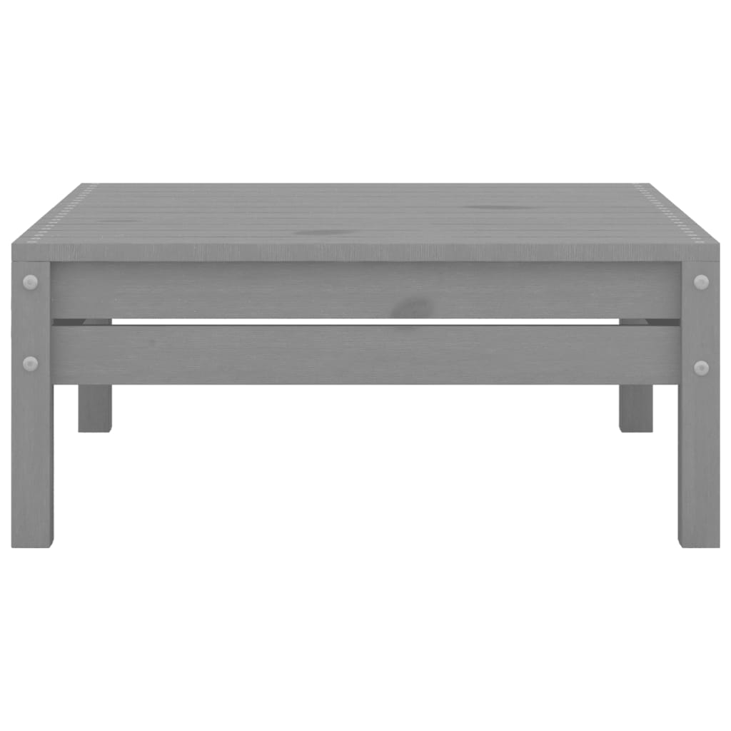 6-tlg. Garten-Lounge-Set Grau Kiefer Massivholz