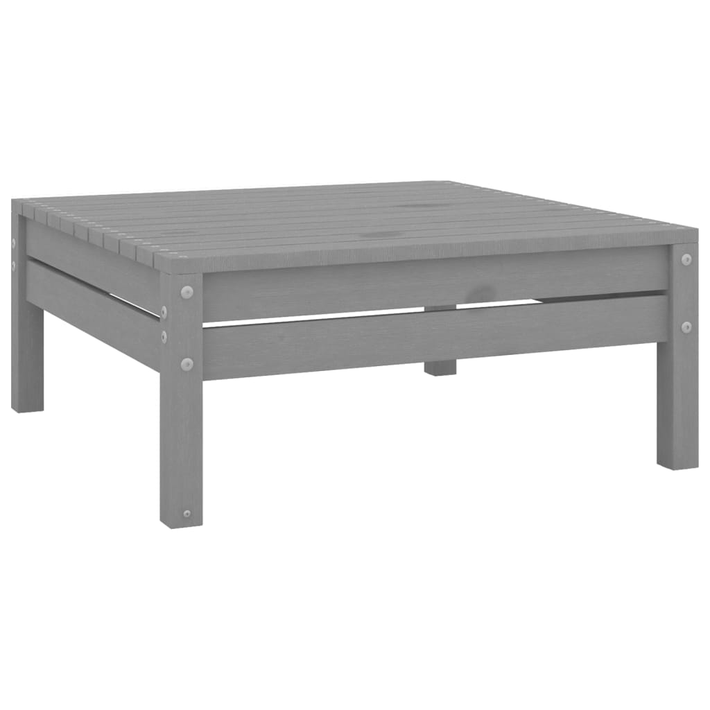 6-tlg. Garten-Lounge-Set Grau Kiefer Massivholz