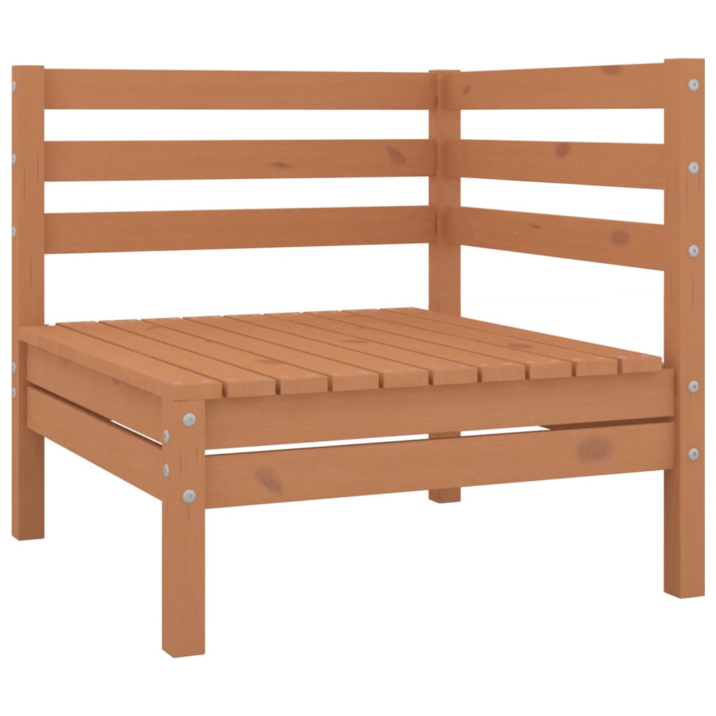 10-piece garden lounge set, honey brown, solid pine wood