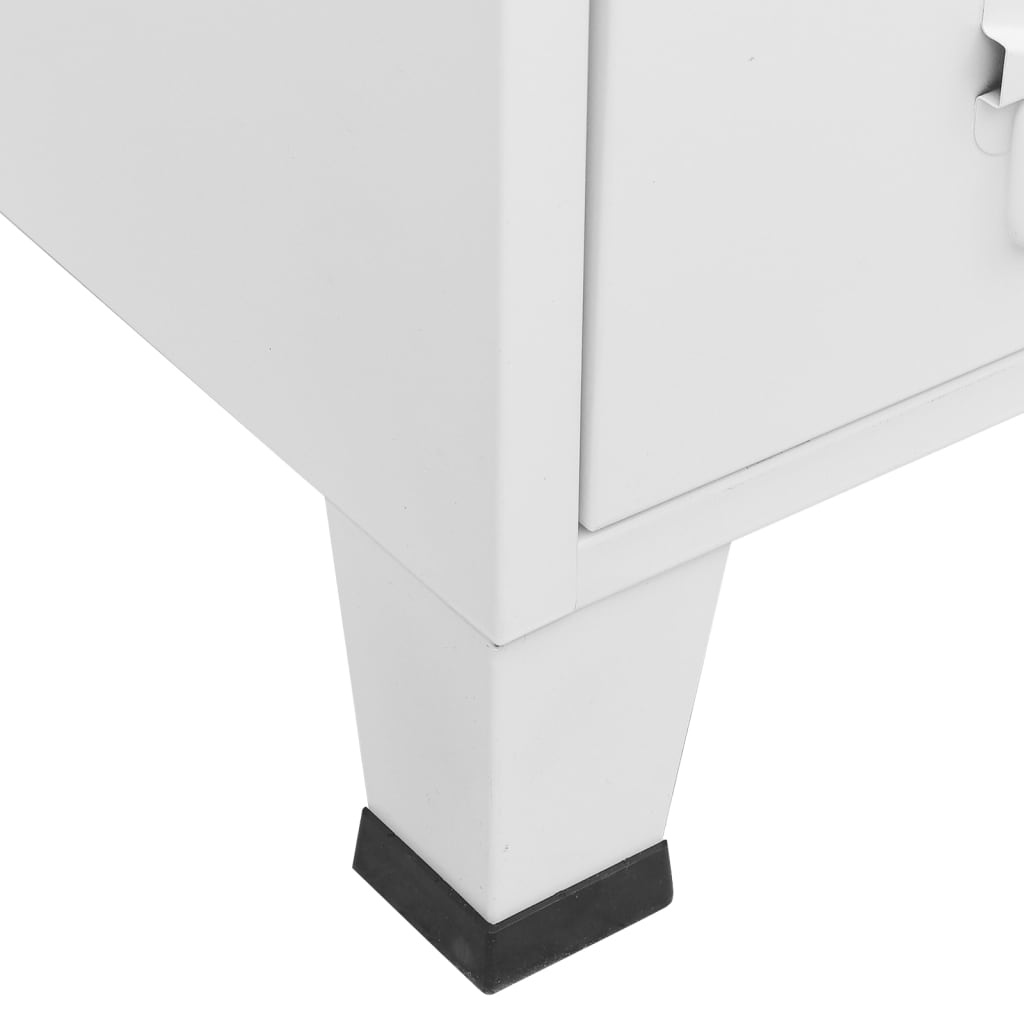Armoire style industriel blanche 67x35x107 cm acier