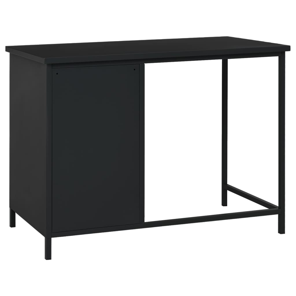 Schreibtisch Industrie-Stil mit Schubladen Schwarz 105x52x75 cm