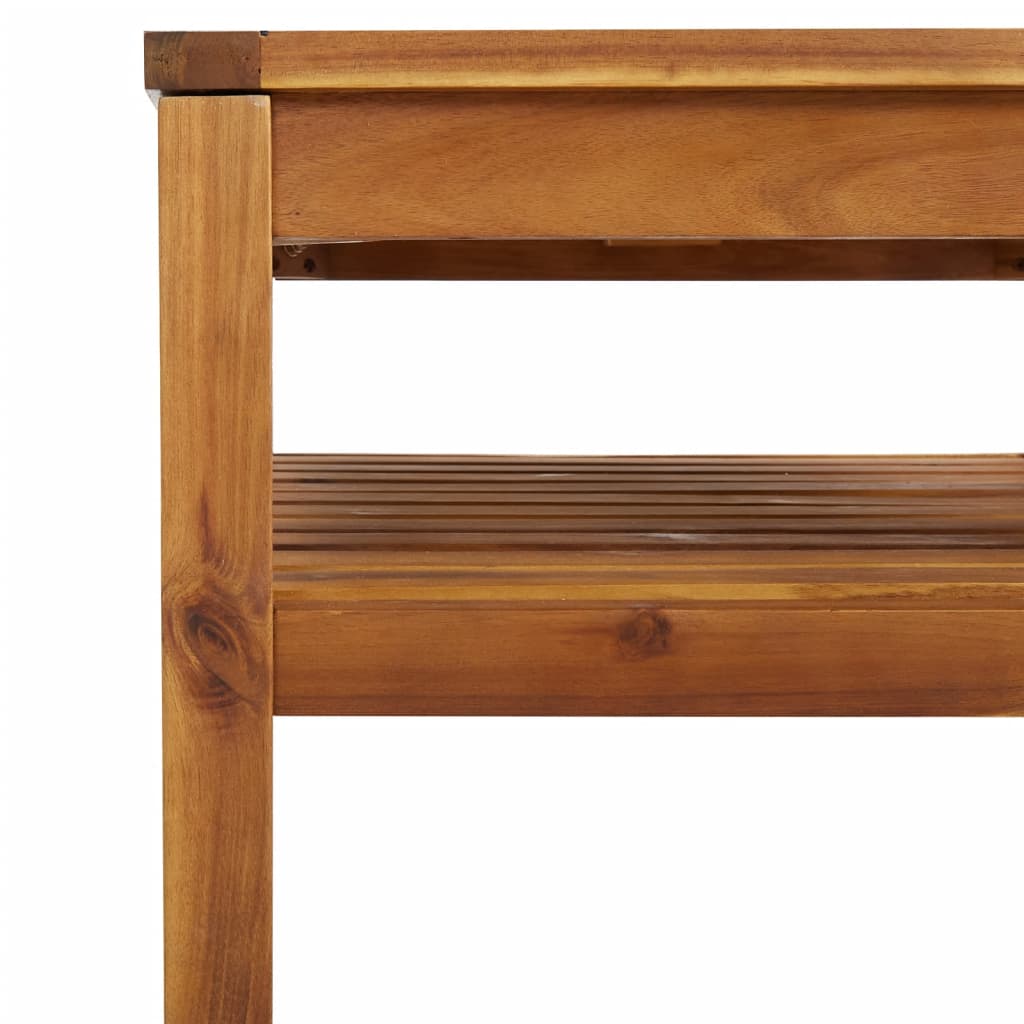 6-tlg. Garten-Lounge-Set mit Auflage Massivholz Akazie