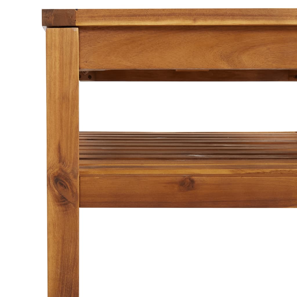 10-tlg. Garten-Lounge-Set mit Auflage Massivholz Akazie