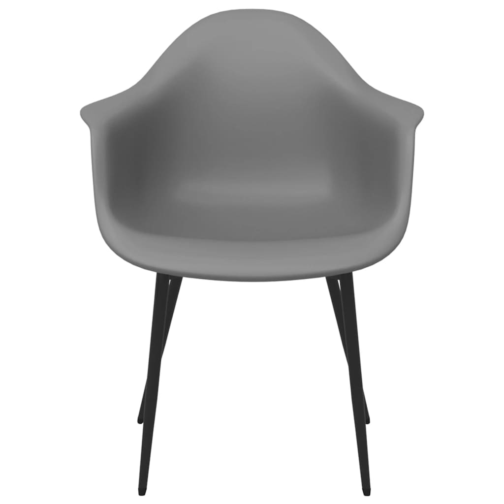 Chaises de salle à manger, lot de 6, en polypropylène gris