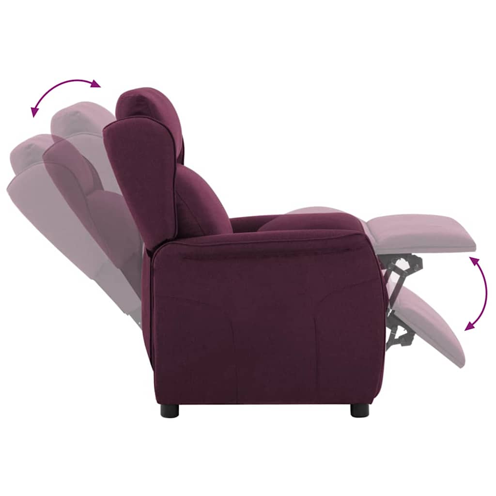 Relaxsessel Lila 67.5 x 93.5 x 101.5 cm Stoff