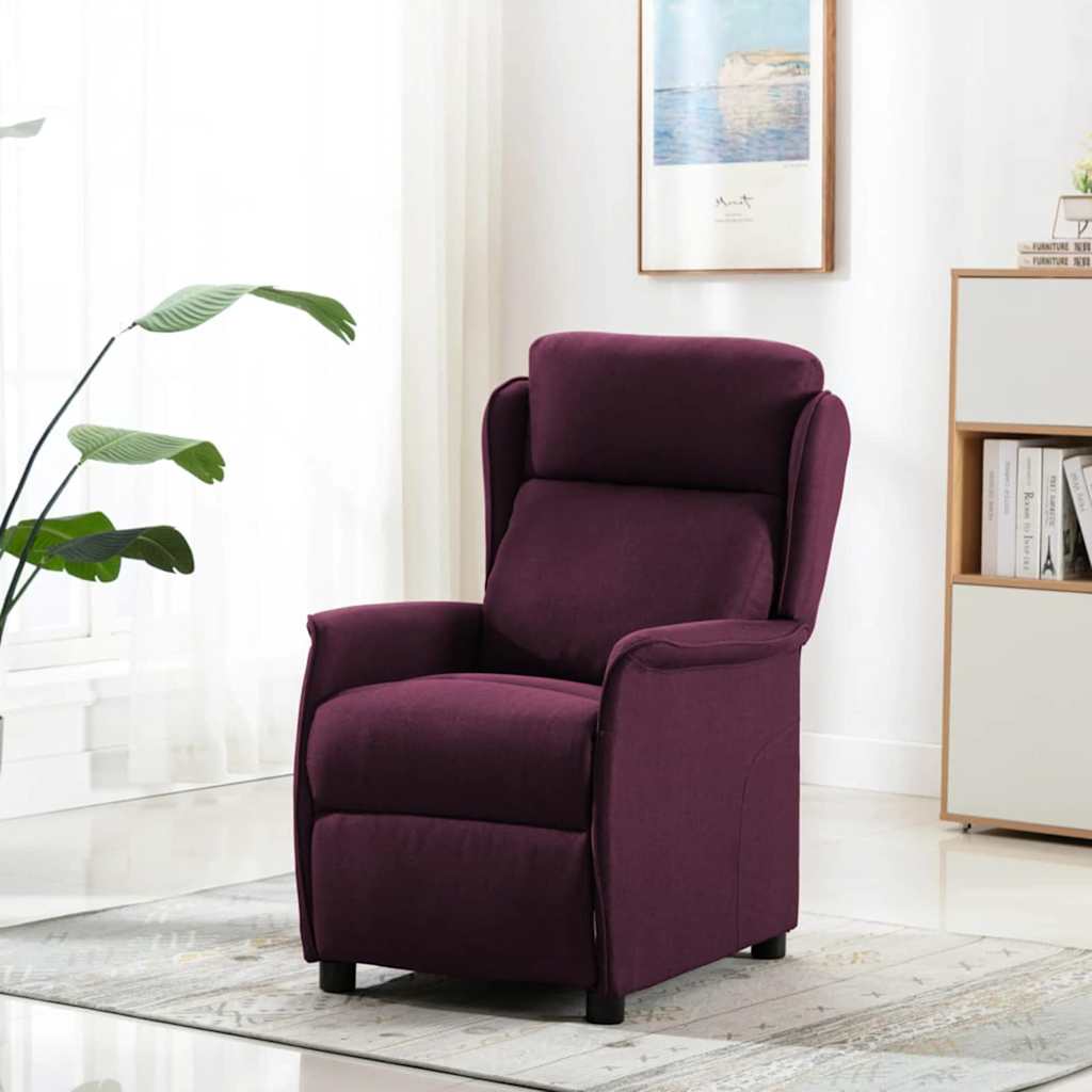 Relaxsessel Lila 67.5 x 93.5 x 101.5 cm Stoff