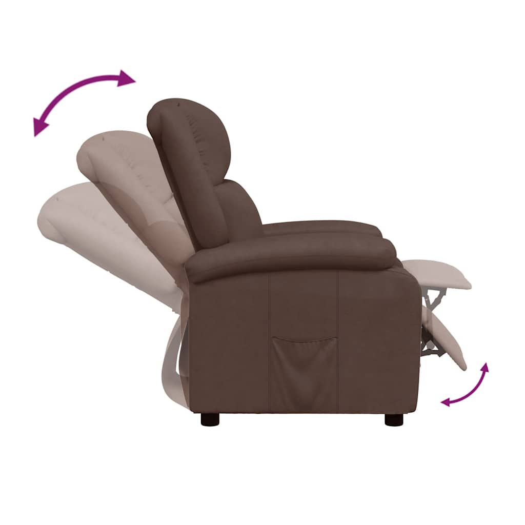 Relaxsessel Braun Kunstleder