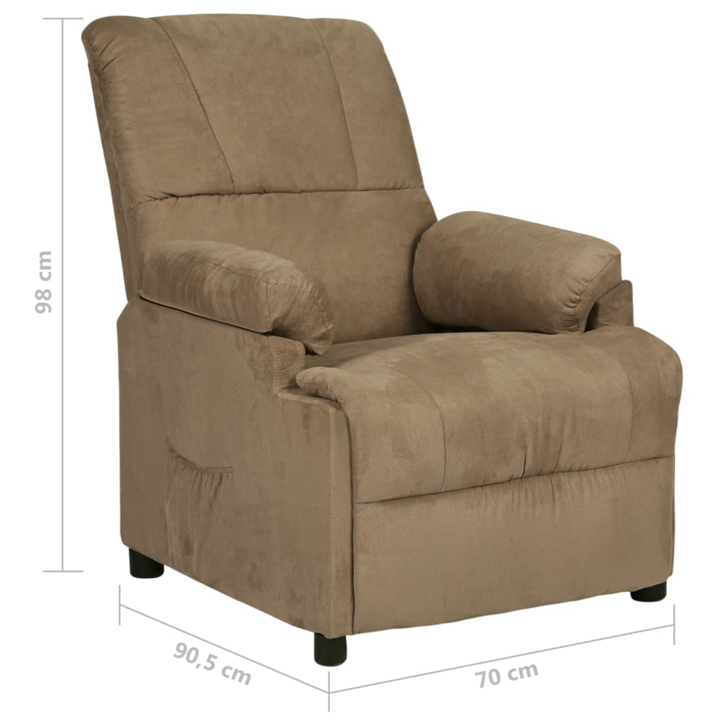 Relaxsessel Taupe Mikrofasergewebe
