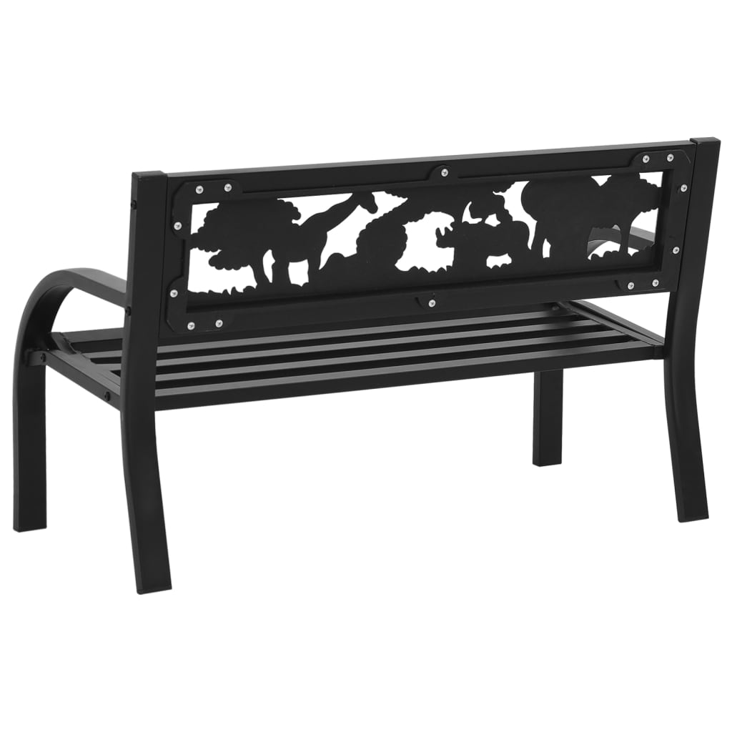 Banc de jardin pour enfants 86 cm en acier