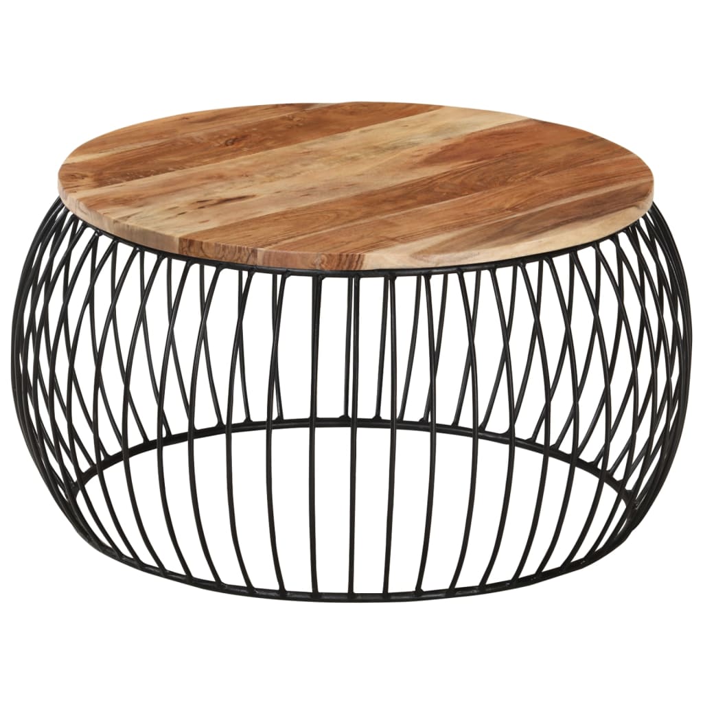 Table basse Ø68 cm en bois d'acacia massif