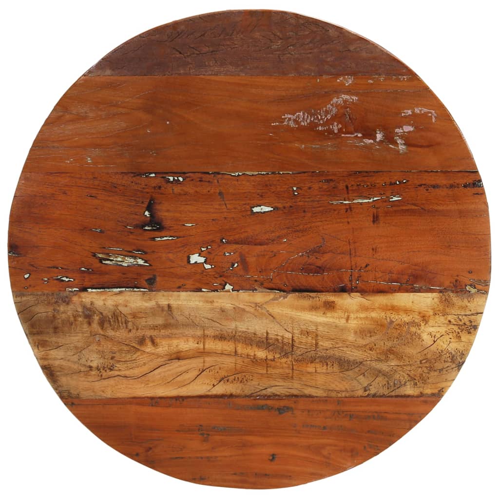 Table basse Ø68 cm en bois massif de récupération