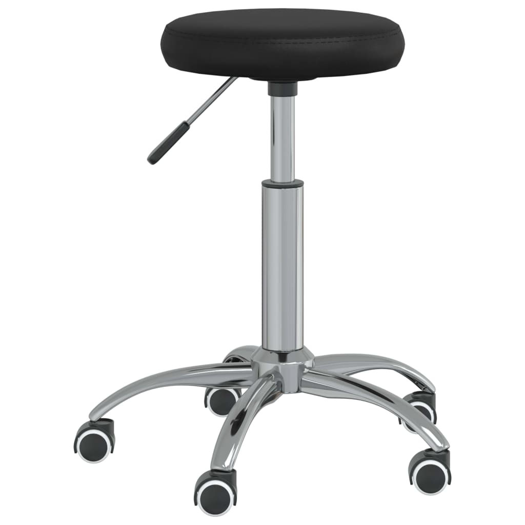 Dining chair black faux leather