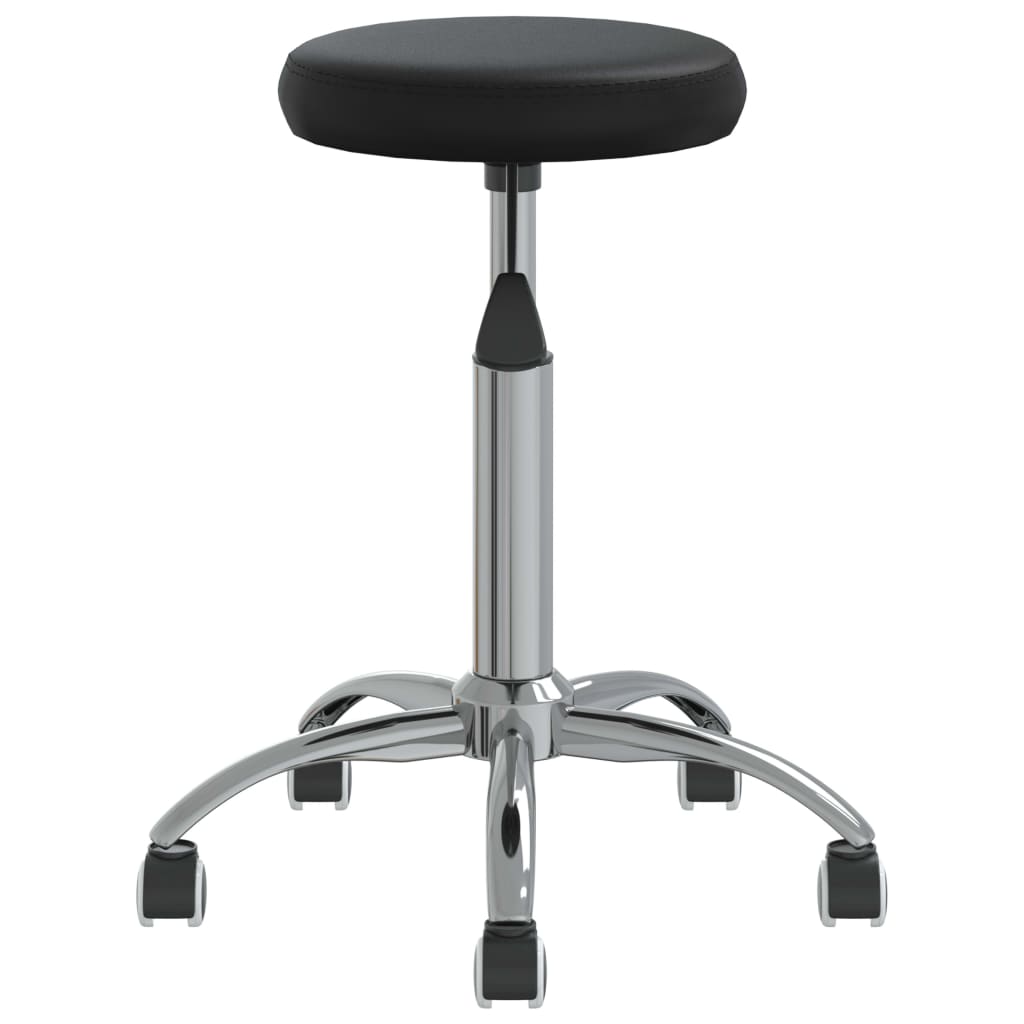 Dining chair black faux leather