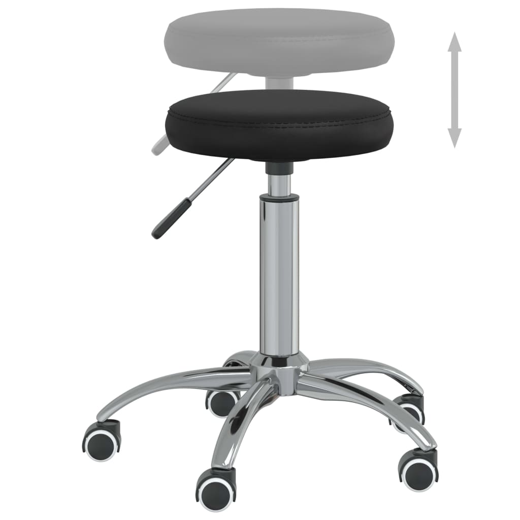 Dining chair black faux leather